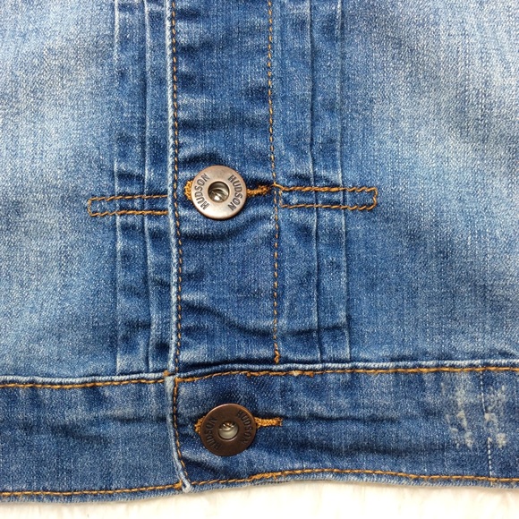 HUDSON Elbow Patch Kids Denim Jacket Size S - Picture 8 of 8